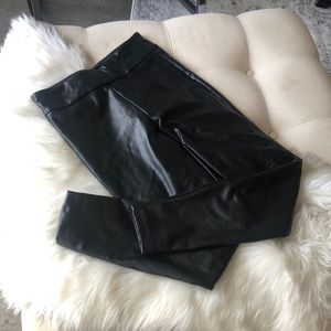 Black leather Leggings